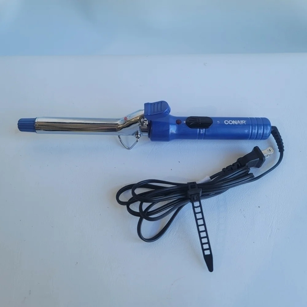 Conair Spiral Curls 3/4 Inch Curling Iron 2 Heat Settings Model CD35N Blue